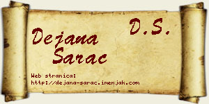 Dejana Šarac vizit kartica